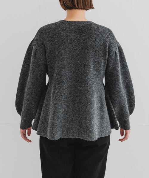 F by ROSSO(エフバイロッソ)の「F by ROSSO ペプラムボリュームスリーブカーディガン(カーディガン/ボレロ・レディース・ブラウン/チャコールグレー・FREE)」の13枚目の写真