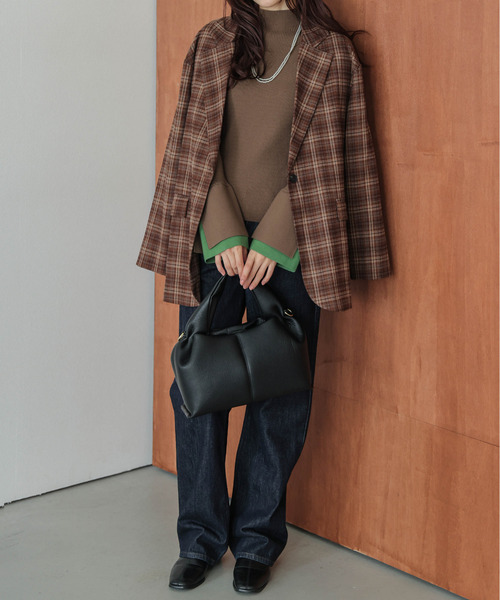 AMELY(エミリー)の「レイヤード風 フレアスリーブ ニットプルオーバー(ニット/セーター・レディース・グレー/モカ/アイボリー/ブラック・フリー)」の13枚目の写真