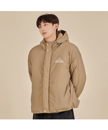 ASTRAL PROJECTION（アストラルプロジェクション）の「シグニチャーロゴフードパーカーダウンジャケット_ベージュ（ダウンジャケット/コート）」