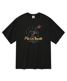 レイン半袖Tシャツブラック