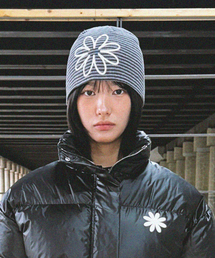 DAMISH（ダミシュ）の「リフレクティブティンストライプデイジービーニー_チャコール（ニットキャップ/ビーニー）」