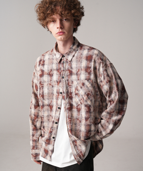 ZENDUST(ジェンダスト)の「Jidan Overfit Check Shirt BLUE(シャツ/ブラウス・レディース・ブルー・MEDIUM/LARGE/X-LARGE)」の3枚目の写真