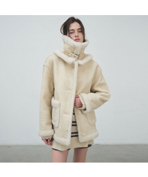 MARRON EDITION（マロンエディション）の「25 Fall_ Cream Fake Leather Mustang (Reversible)（ムートンコート）」