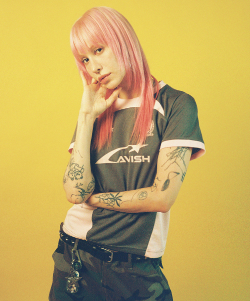Cavish(カビシ)の「AUTHENTIC SS JERSEY CHARCOAL(CV2FMFT513A)(Tシャツ/カットソー・レディース・チャコール・SMALL/MEDIUM)」の2枚目の写真