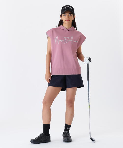 【ベージュ3】モノグラムロゴ柄 ジャージー キュロット (WOMENS) New Balance Golf｜モノグラムロゴ柄 ジャージー キュロット (WOMENS