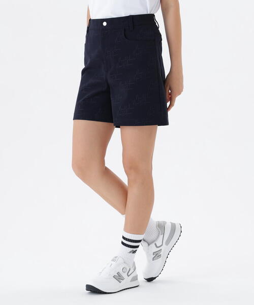 【ピンク1】モノグラムロゴ柄 ジャージー キュロット (WOMENS) セール】【new balance golf】モノグラムロゴ柄 ジャージー キュロット