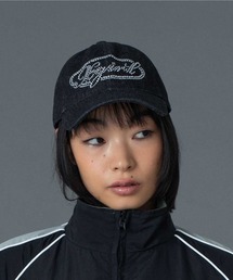 X-girl | RHINESTONE OVAL LOGO 6PANEL DENIM CAP(キャップ)
