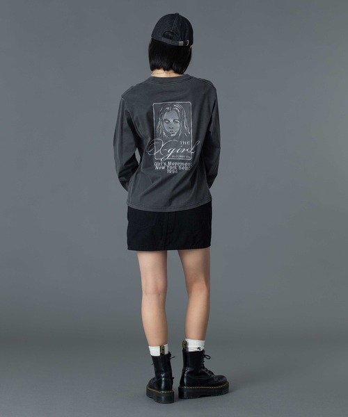 X-girl（エックスガール）の「RHINESTONE OVAL LOGO 6PANEL DENIM CAP（キャップ・レディース・ブラック/インディゴブルー/ライトインディゴブルー・ONE SIZE）」の19枚目の写真