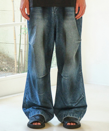 DWSE | オイルウォッシュデニムパンツ（ブルー）(デニムパンツ)