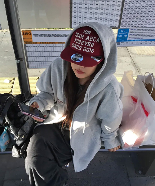 mydeepbluememories（マイディープブルーメモリーズ）の「(zp) MM SYMBOL LOGO 2WAY ZIP-UP (LG)（パーカー・レディース・ライトグレー・FREE/LARGE）」の4枚目の写真