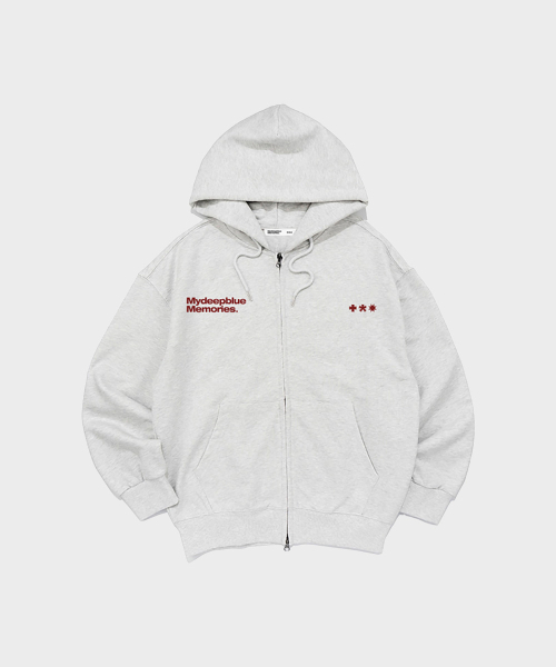 mydeepbluememories（マイディープブルーメモリーズ）の「(zp) MM SYMBOL LOGO 2WAY ZIP-UP (LG)（パーカー・レディース・ライトグレー・FREE/LARGE）」の5枚目の写真