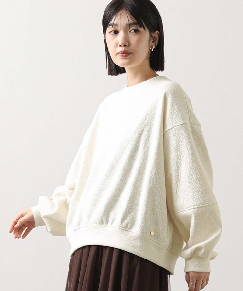 Gready Brilliant（グレディブリリアン）の「起毛ジャガード立体パフクルーネックカットソー（Tシャツ/カットソー・レディース・ネイビー/オフホワイト・38）」の11枚目の写真