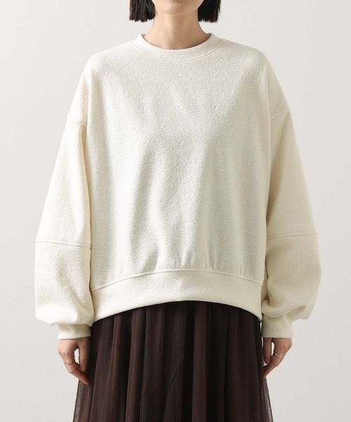 Gready Brilliant（グレディブリリアン）の「起毛ジャガード立体パフクルーネックカットソー（Tシャツ/カットソー・レディース・ネイビー/オフホワイト・38）」の21枚目の写真