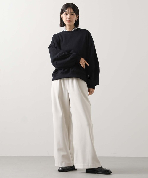 Gready Brilliant（グレディブリリアン）の「起毛ジャガード立体パフクルーネックカットソー（Tシャツ/カットソー・レディース・ネイビー/オフホワイト・38）」の12枚目の写真