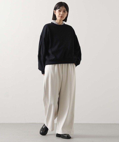 Gready Brilliant（グレディブリリアン）の「起毛ジャガード立体パフクルーネックカットソー（Tシャツ/カットソー・レディース・ネイビー/オフホワイト・38）」の15枚目の写真