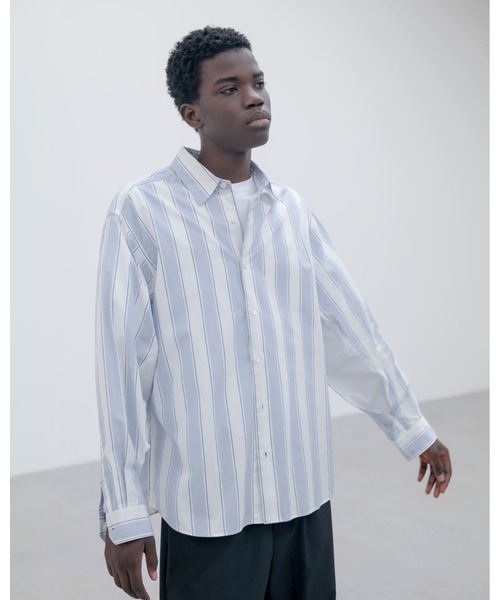 uniform experiment（ユニフォームエクスペリメント）の「VENTILATION RELAX-FIT L/S SHIRT（シャツ/ブラウス・メンズ・ライトブルー/ホワイト・1/2/3/4/5）」の11枚目の写真