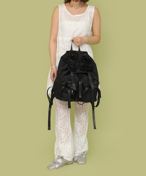 Casselini（キャセリーニ）の「Casselini(キャセリーニ)バラモチーフバックパック（バックパック/リュック・レディース・ブラック/カーキ・FREE）」の15枚目の写真