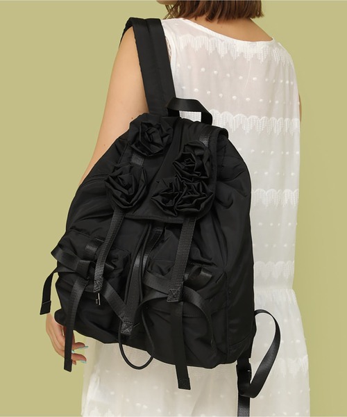 Casselini（キャセリーニ）の「Casselini(キャセリーニ)バラモチーフバックパック（バックパック/リュック・レディース・ブラック/カーキ・FREE）」の12枚目の写真