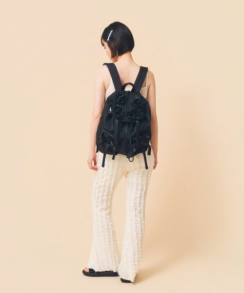 Casselini（キャセリーニ）の「Casselini(キャセリーニ)バラモチーフバックパック（バックパック/リュック・レディース・ブラック/カーキ・FREE）」の10枚目の写真