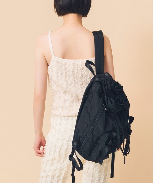 Casselini（キャセリーニ）の「Casselini(キャセリーニ)バラモチーフバックパック（バックパック/リュック・レディース・ブラック/カーキ・FREE）」の6枚目の写真