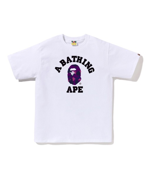 A BATHING APE（アベイシングエイプ）の「COLOR CAMO COLLEGE TEE（Tシャツ/カットソー・メンズ・ブラック×パープル/ブラック×レッド/ホワイト×レッド/ブラック×ブルー/ホワイト×ネイビー/ホワイト×パープル・XXX-LARGE/X-LARGE/MEDIUM/LARGE/XX-LARGE/SMALL）」の3枚目の写真