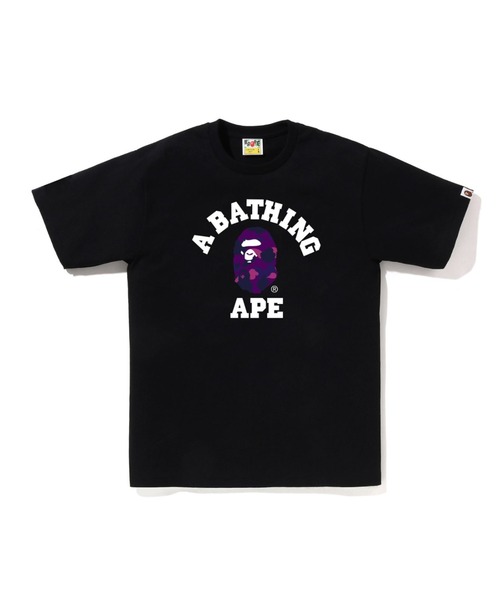 A BATHING APE（アベイシングエイプ）の「COLOR CAMO COLLEGE TEE（Tシャツ/カットソー・メンズ・ブラック×パープル/ブラック×レッド/ホワイト×レッド/ブラック×ブルー/ホワイト×ネイビー/ホワイト×パープル・XXX-LARGE/X-LARGE/MEDIUM/LARGE/XX-LARGE/SMALL）」の4枚目の写真