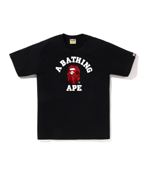 A BATHING APE（アベイシングエイプ）の「COLOR CAMO COLLEGE TEE（Tシャツ/カットソー・メンズ・ブラック×パープル/ブラック×レッド/ホワイト×レッド/ブラック×ブルー/ホワイト×ネイビー/ホワイト×パープル・XXX-LARGE/X-LARGE/MEDIUM/LARGE/XX-LARGE/SMALL）」の5枚目の写真