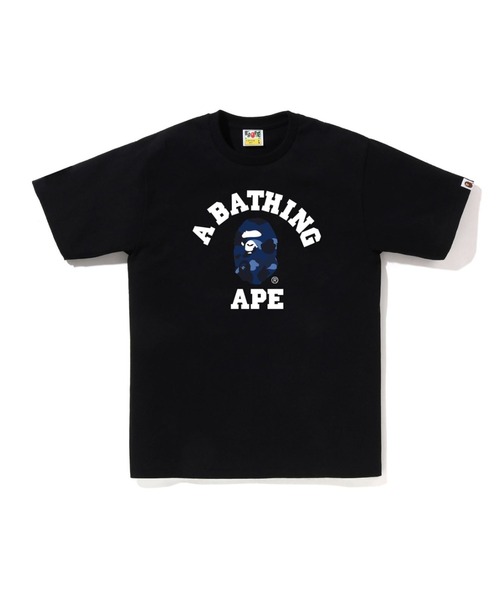 A BATHING APE（アベイシングエイプ）の「COLOR CAMO COLLEGE TEE（Tシャツ/カットソー・メンズ・ブラック×パープル/ブラック×レッド/ホワイト×レッド/ブラック×ブルー/ホワイト×ネイビー/ホワイト×パープル・XXX-LARGE/X-LARGE/MEDIUM/LARGE/XX-LARGE/SMALL）」の6枚目の写真