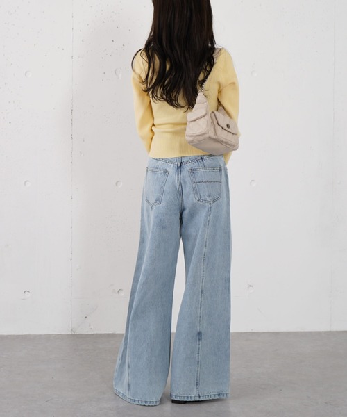 archives（アルシーヴ）の「ロゴ刺繍ワイドデニム（デニムパンツ・レディース・ブルー/ロイヤルブルー/ブラック・MEDIUM/SMALL）」の14枚目の写真