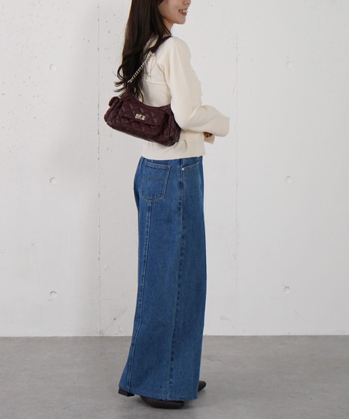 【NEW】アルシーヴ（archives）/ロゴ刺繍ワイドデニム ロゴ刺繍ワイドデニム（デニムパンツ）｜archives（アルシーヴ）の