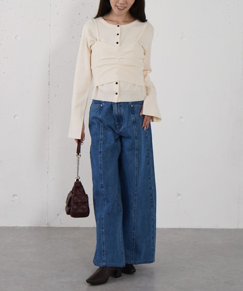 archives(アルシーヴ)の「ロゴ刺繍ワイドデニム /(デニムパンツ・レディース・ブルー/ロイヤルブルー/ブラック・MEDIUM/SMALL)」の20枚目の写真