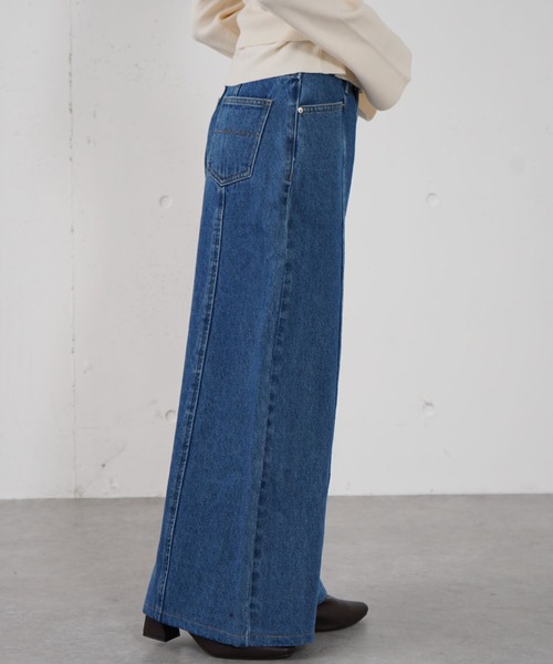 archives(アルシーヴ)の「ロゴ刺繍ワイドデニム /(デニムパンツ・レディース・ブルー/ロイヤルブルー/ブラック・MEDIUM/SMALL)」の18枚目の写真