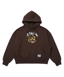 [STGM youth] TIGER CROP HOODIE BRN