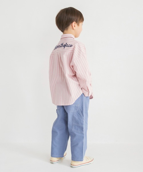 BRANSHES(ブランシェス)の「【おそろい】ストライプ柄ロゴ刺繍長袖シャツ(シャツ/ブラウス・キッズ・ピンク/サックスブルー・150/100/130/80/90/140/120/110)」の16枚目の写真