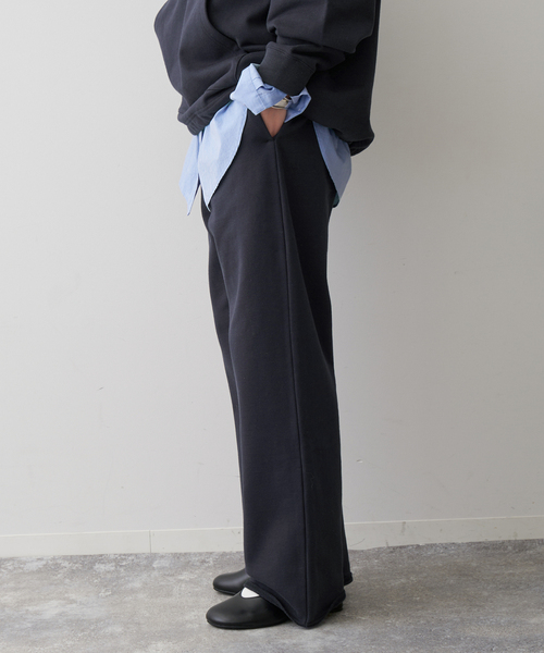 Spick & Span（スピックアンドスパン）の「《追加》裏毛イージーストレートパンツ（スウェットパンツ・レディース・ネイビー/ライトグレー・38/36）」の20枚目の写真