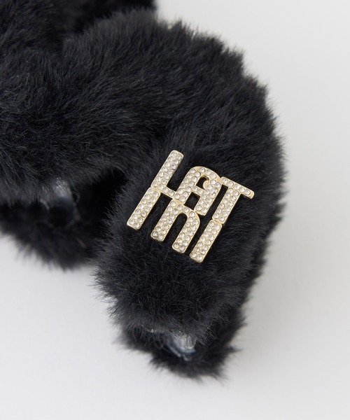 one after another NICE CLAUP（ワンアフターアナザーナイスクラップ）の「【Latini】ロゴ付きフェイクファークリップ（バレッタ/ヘアクリップ・レディース・ホワイト/ブラック・FREE）」の13枚目の写真