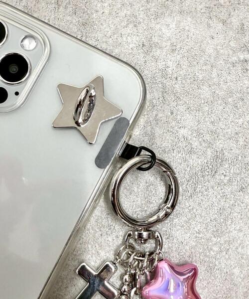 WEGO（ウィゴー）の「WEGO/チャームタブ（スマホグッズ・レディース・ブラック/シルバー・FREE）」の2枚目の写真