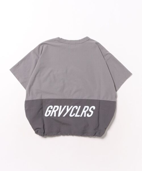 GROOVY COLORS(グルービーカラーズ)の「NEW JERSEY CLOTH Drawstrings Tee(Tシャツ/カットソー・キッズ・グレー・115/125)」の2枚目の写真