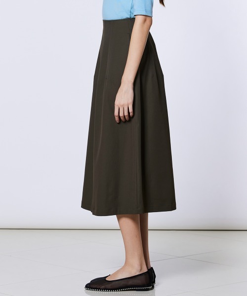 Sov.（ソブ）の「リランチェス マキシスカート（スカート・レディース・カーキ/オフホワイト・36/38）」の5枚目の写真