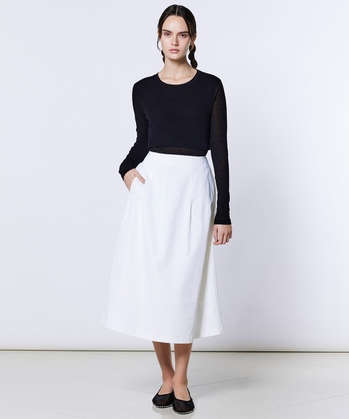 Sov.（ソブ）の「リランチェス マキシスカート（スカート・レディース・カーキ/オフホワイト・36/38）」の15枚目の写真