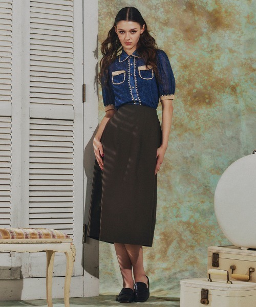 Sov.（ソブ）の「リランチェス マキシスカート（スカート・レディース・カーキ/オフホワイト・36/38）」の18枚目の写真