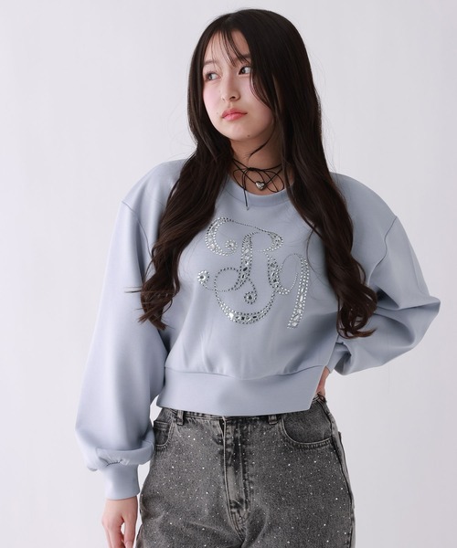 repipi armario(レピピ アルマリオ)の「ダンボールビジュースウェット(スウェット・キッズ・アイボリー/ブラック/サックスブルー・SMALL/MEDIUM/LARGE)」の1枚目の写真