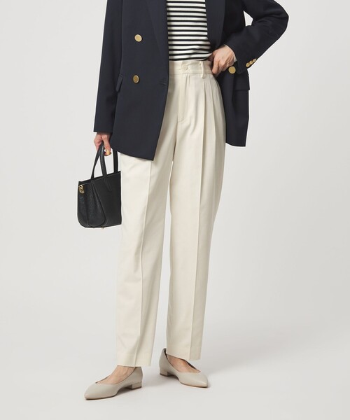 セール】［size SHORT/TALLあり］Daily Chic タック スリム パンツ