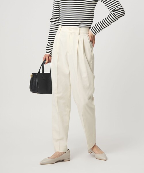 セール】［size SHORT/TALLあり］Daily Chic タック スリム パンツ