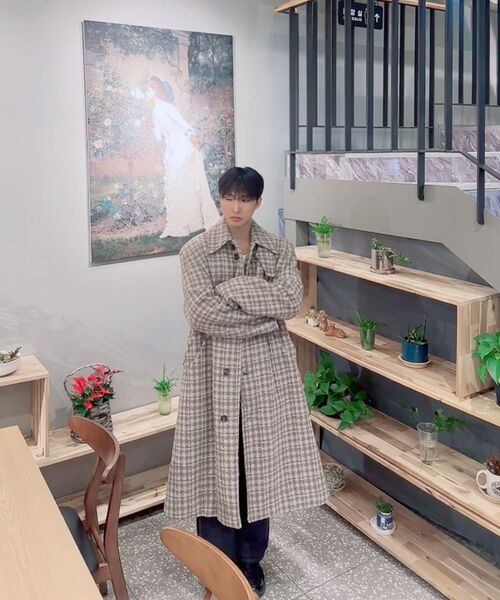WESLEYHYUSTON(ウェズリーユーストン)の「WYATT CHECK BALMACAAN COAT BEIGE(チェスターコート・メンズ・その他・SMALL/MEDIUM/X-SMALL)」の6枚目の写真