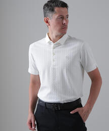 St ANDREWS（セントアンドリュース）の「縄柄リンクス半袖シャツ (MENS)（ポロシャツ）」