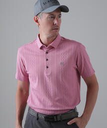 St ANDREWS（セントアンドリュース）の「縄柄リンクス半袖シャツ (MENS)（ポロシャツ）」