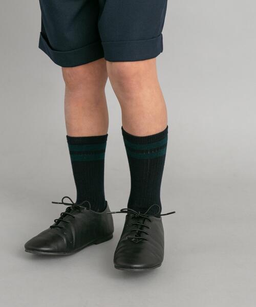 URBAN RESEARCH DOORS（アーバンリサーチドアーズ）の「ラインリブソックス(KIDS)（ソックス/靴下・キッズ・ブルー系その他・17-19cm）」の2枚目の写真