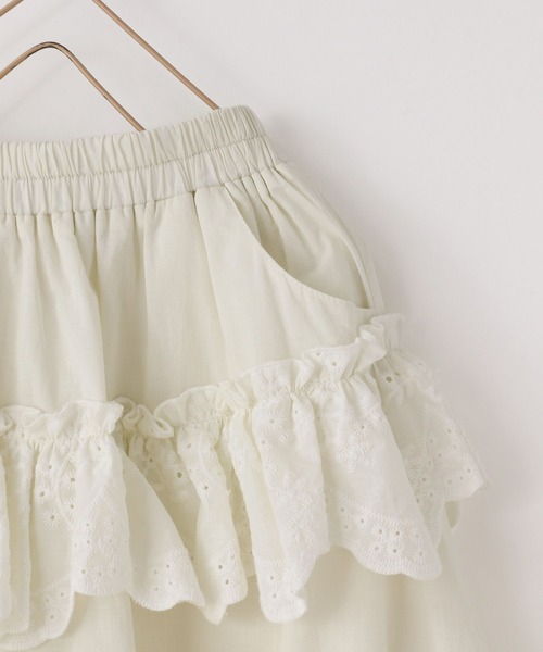 LOWRYS FARM（ローリーズファーム）の「レースフリルロングスカート　 647602（スカート・キッズ・オフホワイト・150cm/140cm/130cm/120cm/110cm）」の4枚目の写真