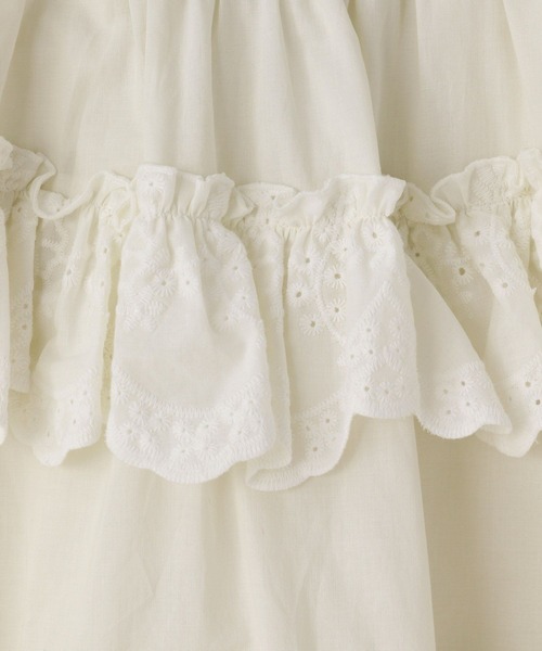 LOWRYS FARM（ローリーズファーム）の「レースフリルロングスカート　 647602（スカート・キッズ・オフホワイト・150cm/140cm/130cm/120cm/110cm）」の6枚目の写真